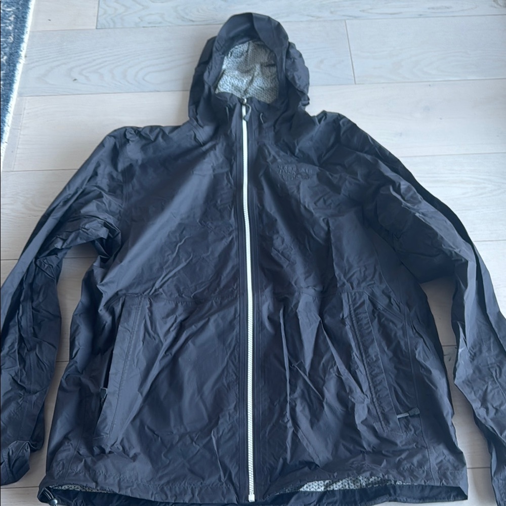 Mountain Hardware Black Hooded Windbreaker Jacket